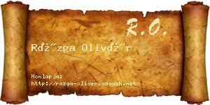 Rázga Olivér névjegykártya